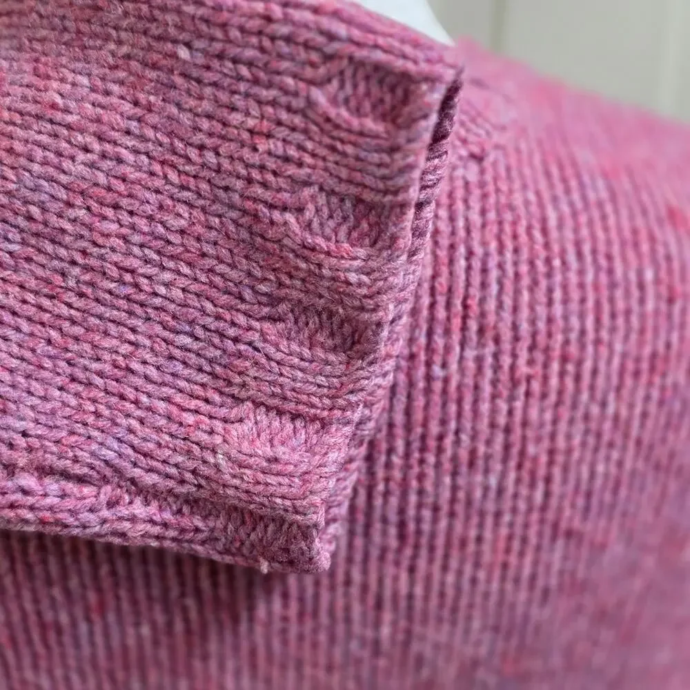 J. Crew Wool Crewneck Sweater Winter Top Medium Pink Mauve